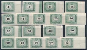 1953 50 éves a magyar portóbélyeg ívszéli vágott sor (30.000)