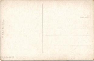 Hölgy kalapban / Art Nouveau lady with hat. W. R. B. &amp; Co. (Vienne) Serie Nr. 22-78. s: Eise...