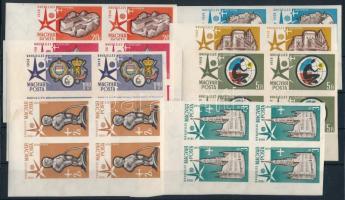 1958 Brüsszeli világkiállítás vágott sor ívszéli 4-es tömbökben (16.000)