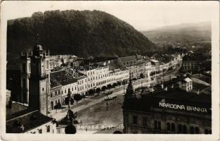 1936 Besztercebánya, Banská Bystrica; városháza, bank, Steiner, Pavel Tóth, Samu Engel üzlete / town hall, bank, shops (EK)