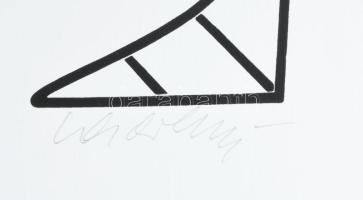 Victor Vasarely (1906-1997): Nyolc sport témájú kompozíciója, 1988. Szitanyomat, papír, egyenként je...