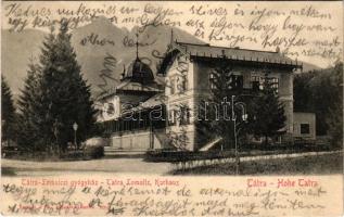 1904 Tátralomnic, Tatranská Lomnica (Magas-Tátra, Vysoké Tatry); Tátra-Lomniczi gyógyház / Kurhaus / spa hall. Stengel &amp; Co. (EB)