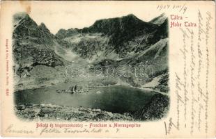 1904 Tátra, Magas-Tátra, Vysoké Tatry; Béka-tó és Tengerszem-csúcs / Froschsee u. Meeraugespitze / lake, mountain peak. Stengel &amp; Co. (EK)