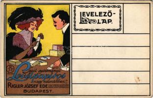 Saját gyártmányú levélpapiros nagy választékban, Rigler József Ede papírneműgyár részvénytársaság re...