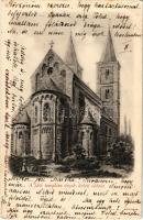 1901 Ják, a jáki templom északkeleti oldala. Myskovszki Viktor kiadása, Stengel &amp; Co. (Rb)