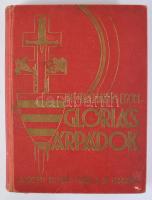 Turchányi Egon: Glóriás Árpádok. Kornis Gyula előszavával, Györgyfi György rajzaival. Bp., [1938.], Szent István-Társulat, (Stephaneum-ny.), 287+[1] p. + 3 (feliratozott hártyapapírral védett kromolitográfia) t. Egyetlen kiadás. A Szent István-év alkalmából kiadott királylegendárium, mely a katolikus hitet felvevő magyarság Árpád-kori történelmét királydinasztiáján, belviszályain és királyszentjein keresztül mutatja be, oldalszámozáson belül számos szövegközti rajzzal kísérve. A szerző szerint a nomád törzsek kultúrája a hit felvételével és az Európába való beilleszkedéssel az Árpád-kor végéig totálisan megváltozik, és szárba szökken a speciálisan magyar lovagkor. A szerző elbeszélése ugyanakkor időnként nem nélkülözi az aktuálpolitikai kiszólásokat sem: ,,Később Imre egy európai keresztesháborút vezetett befejezésig a Balkán félsziget bogumiljai ellen, akik elvhirdetésben és doktrinákban majdnem előképei voltak a modern szovjet-bolsevizmusnak. Megegyeztek vele a sátánhit Istentagadásában, s az elvek társadalombomlasztó továbbfűzésében. A családbomlasztás, tekintélytagadás, az erkölcsök megtagadása: ugyanaz volt, mint ott. Kiküszöbölésük az életerős és jövőre hivatott társadalmaknak éppen úgy létkérdése volt, mint ahogy az ma is a bolsevizmus elleni küzdelem". Kiadói aranyozott, festett egészvászon kötésben, felül vörös festésű lapszélekkel, kopott borítóval, egy tábla hiánnyal.