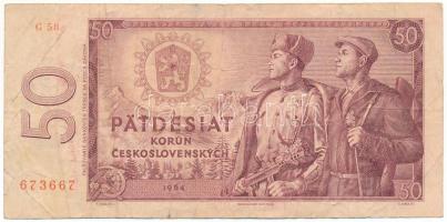 Csehszlovákia 1964. 50K "G 58 673667" T:F Czechoslovakia 1964. 50 Korun "G 58 673667" C:F Krause 90.
