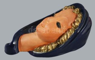 Goebel-Bieber art deco női fali maszk. Kézzel festett, jelzett, hibátlan 25 cm