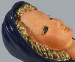 Goebel-Bieber art deco női fali maszk. Kézzel festett, jelzett, hibátlan 25 cm