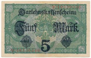 Német Birodalom 1917. 5M "Y 19339346" T:F szép papír
German Empire 1917. 5 Mark "Y 1...