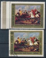 1976 Festmények XIV. 40f felfelé tolódott fekete felirattal (a szöveg a képbe lóg) + támpéldány