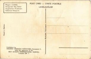 Magyar cserkész. A Magyar Cserkészszövetség kiadása / Hungarian boy scout art postcard s: Márton L. ...
