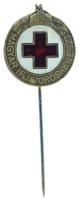 1930 k. "Magyar Ifj. Vöröskereszt" zománcozott bronz jelvény, függőleges tűvel (20x17mm) T...