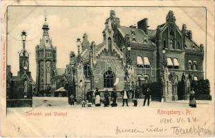 1901 Kaliningrad, Königsberg i. Pr.; Städtischer Schlacht- u. Viehhof / slaughterhouse and cattle ma...