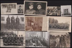 cca 1930-1960 20 db vegyes katonai fénykép, 6×6 és 15×10 cm közötti méretekben