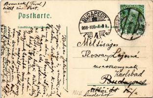 1908 Brunico, Bruneck (Südtirol); Strasse / street view (fl)