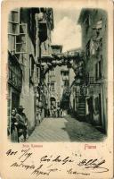 1901 Fiume, Rijeka; Arco Romano / Roman arch, shop. Stengel &amp; Co. (szakadások / tears)