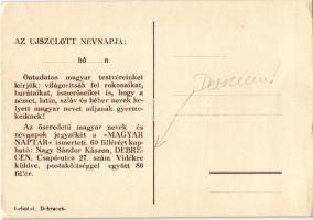 Debrecen, magyar üdvözlet. Lehotai (EK)