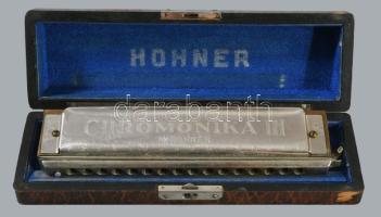 Hohner Chromonika harmonika, a váltó gombja letörött, de megvan, eredeti dobozában
