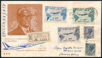 1961 Légi ajánlott levél "ROMA" - Buenos Aires