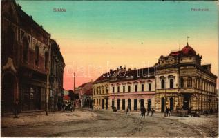 1913 Siklós, Pécsi utca, Takarék és Hitelbank, Otthon kávéház, Gróf Dezső, Fürst Gyula, Krizmánovics...