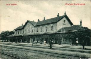 1909 Bicske, vasútállomás. Flakker Sándor kiadása (EK)