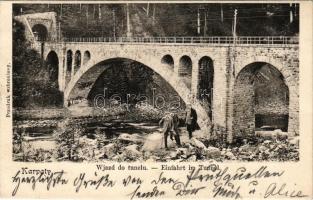 1903 Beszkidi vasúti alagút / Karpaty, Wjazd do tunelu / Einfahrt im Tunnel / Beskydy Tunnel, railwa...