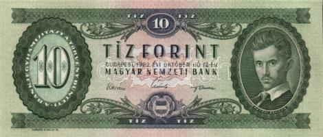 1962. 10Ft (5x) egymásutáni sorszámmal T:I