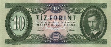 1962. 10Ft (5x) egymásutáni sorszámmal T:I
