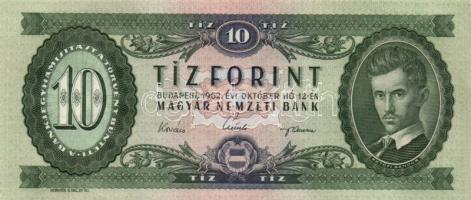 1962. 10Ft (5x) egymásutáni sorszámmal T:I