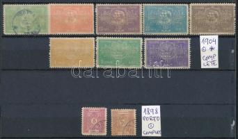 Szerbia 1898-1904 2 klf teljes sor + hiányos sor + portó sor
