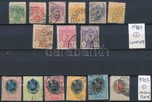 Szerbia 1898-1904 2 klf teljes sor + hiányos sor + portó sor