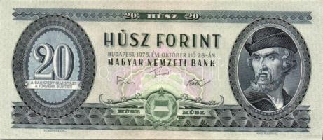 1975. 20Ft (12x) egymásutáni sorszámmal T:I