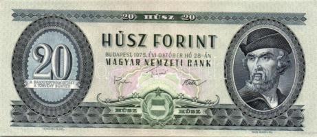 1975. 20Ft (12x) egymásutáni sorszámmal T:I