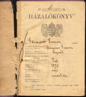 1913 Izraelita rőfös számára kiállított házalókönyv