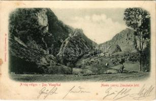1903 Manin-szoros, Maninschlucht, Manínska tiesnava; Vágvölgy Zászkalje felől. Gansel Lipót 63. / Da...