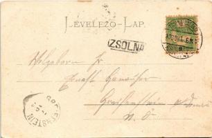 1903 Manin-szoros, Maninschlucht, Manínska tiesnava; Vágvölgy Zászkalje felől. Gansel Lipót 63. / Da...