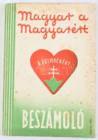 Magyar a magyarért. Beszámoló. (A borítón: A Felvidékért.) Bp.,(1939), Magyar a Magyarért Munkabizottsága, (Pallas-ny.), 112 p.+31 t.+ 2 (kihajtható mellékletek) t. Kiadói illusztrált (Németh N.) papírkötés, foltos borítóval.