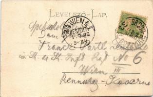 1902 Dombóvár, Újdombóvár; Pályaudvar, vasútállomás. Bruck Sándor kiadása (fa)