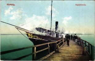 1914 Révfülöp, Hajóállomás, gőzhajó. Varga Lajos kiadása + "CZELLDÖMÖLK - BOBA - CSÁKTORNYA 83 ...