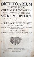 Calmet, Augustin: Dictionarium historicum, criticum, chronologicum, geographicum, et literale Sacrae...