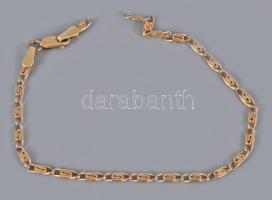 Arany (Au) s-pancer szemes karlánc, sérült, jelzett, 14k, 1,73g