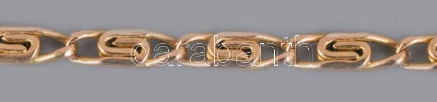 Arany (Au) s-pancer szemes karlánc, sérült, jelzett, 14k, 1,73g