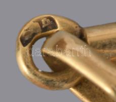 Arany (Au) kereszt medál, jelzett, 14k, 0,72g