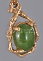 Arany (Au) medál kővel, cca 10k, bruttó 1,5g