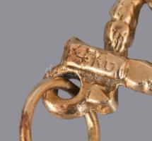 Arany (Au) medál kővel, cca 10k, bruttó 1,5g