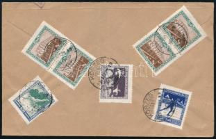 1925 Levél 8 db Sport bélyeggel bérmentesítve "KŐSZEG" / Cover with 8 stamps