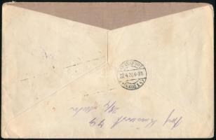 1920 Ajánlott levél 8 db Búzakalász és 1 db Búzakalász portó bélyeggel Frankfurtba / Cover with 9 st...