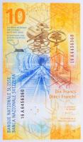Svájc 2016(DN) 10Fr "16 A 6456360" T:UNC
Switzerland 2016(ND) 10 Francs "16 A 645636...