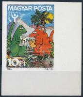 1990 Az írásbeliség nemzetközi éve ívsarki vágott bélyeg